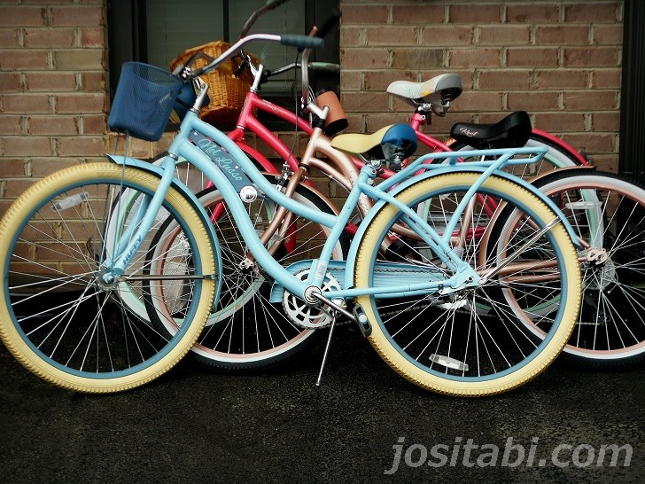 海外のレンタル自転車の写真